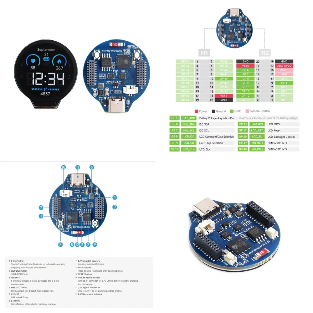 ESP32-S3 LCD development board - Esp32 review and price